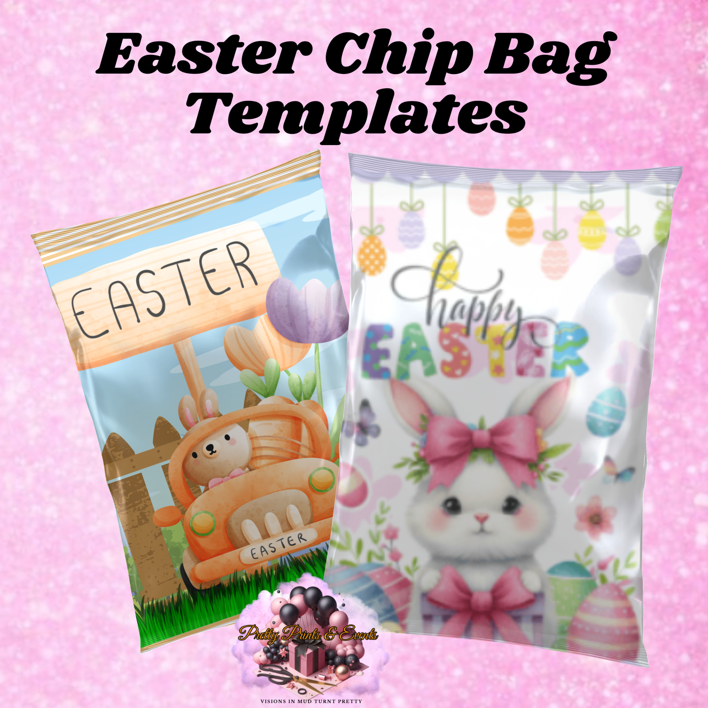 Easter Chip Bag Template